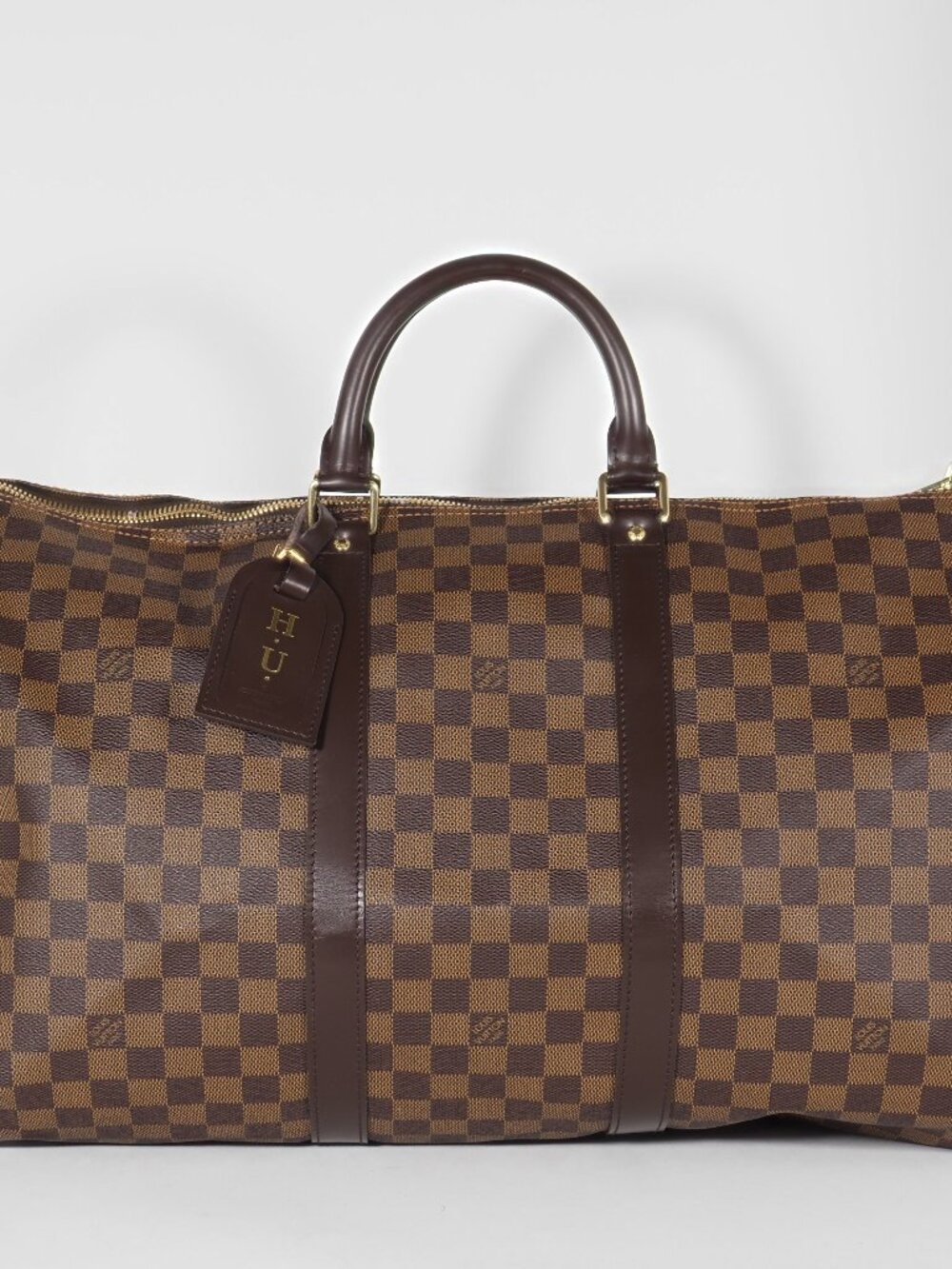 Louis Vuitton Keepall Bandouliere 50 Damier Ebene Travel Bag